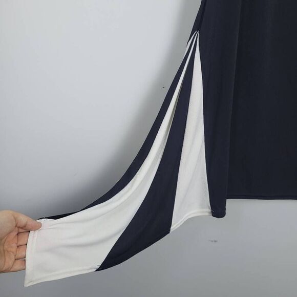 VTG Jessica McClintock USA Made Black White Scalloped Hem Shift Dress Size S - Picture 3 of 8